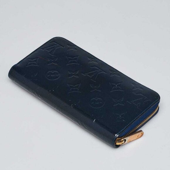 Louis Vuitton Grand Blue Monogram Vernis Zippy Wallet - Picture 2 of 8